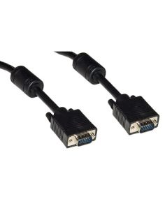 Cavo Monitor Link Svga M/M 15 Poli Doppia Schermatura Con Filtro Di Ferrite Antidisturbo 1,8Mt Nero