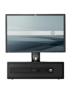 Bundle Pc Hp Refurbished 600-800 G1 Rnbundle1 Sff I5-4Xx0 8Gb Ssd240gb W10p (Upg)  Monitor Hp Zr22w 21,5 Wide Ips Pivot