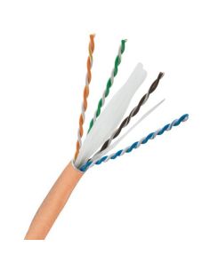 Cavo Cat. 6 U/Utp 500Mhz A 4 Coppie Twistate Conduttori 23Awg Lshf/Lszh Arancione B2ca Bobina 305Mt