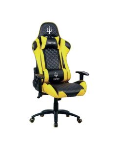 Sedia Triton By Atlantis Gaming Chair X3 Schienale E Seduta Imbottiti Carbon Feel Formato Racing NeroGiallo P050-X3-By