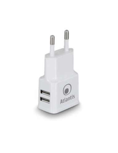 Alimentatore Di Corrente Atlantis P008-St20-2.4A Ac Con Doppia Presa Usb Erogazione Max Fino A 2.4A