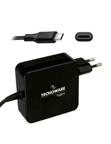 Alimentatore Tecnoware Usb C Fau17563 Da Rete Elettrica 65W X Nb Macbook Pro,Smartphone,Tablet E Tutti I Disp Comp Con Usb C