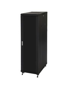 Rack Link 19'' Armadio 42 Unita' (A)2055, (L)600, (P)800 Porta In Vetro Colore Nero