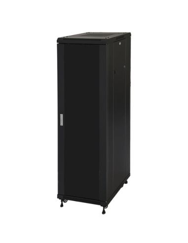 Rack Link 19'' Armadio 42 Unita' (A)2055, (L)600, (P)800 Porta In Vetro Colore Nero
