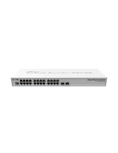 Switch Mikrotik Cloudrouter Crs326-24G-2SRm With 800Mhz Cpu,512Mb Ram, 24Xgigabit Lan,2Xsfp, Routeros L5
