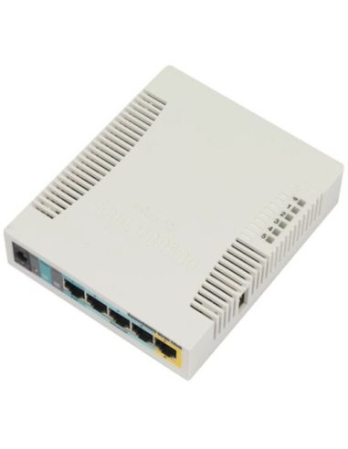 Access Point Mikrotik Routerboard 951Ui-2Hnd 600Mhz Cpu,128Mb Ram,5Xlan,2.4Ghz 802B/G/N 2X2 2Chain Wireless Int Ant,Plastic Case