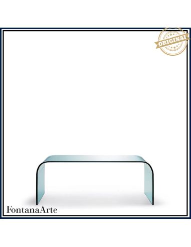 Fontana Arte Tavolino Curvo Basso Grande Trasparente