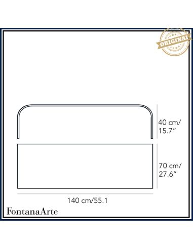 Fontana Arte Tavolino Curvo Basso Grande Trasparente