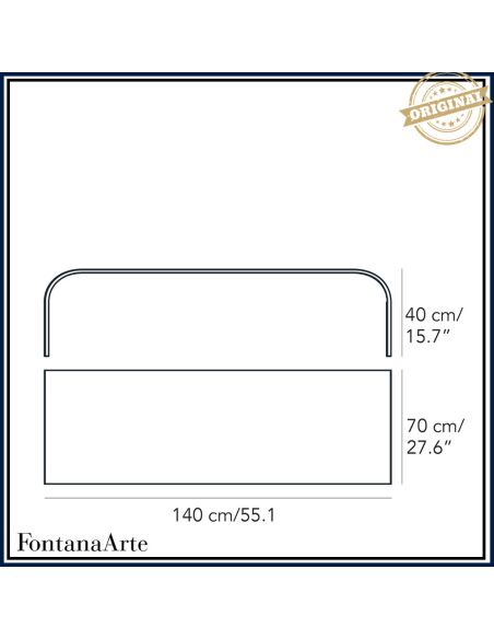 Fontana Arte Tavolino Curvo Basso Grande Trasparente