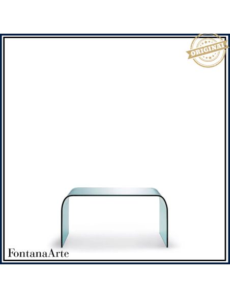 Fontana Arte Tavolino Curvo Basso Piccolo Trasparente
