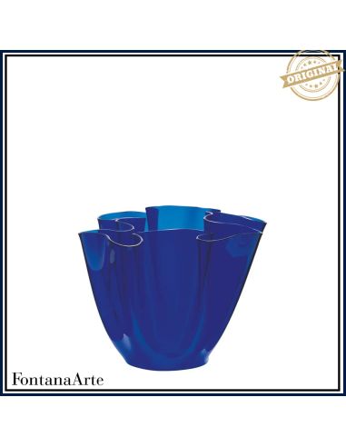 Fontana Arte Vaso Cartoccio Blu Altezza 30cm