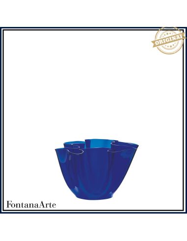 Fontana Arte Vaso Cartoccio Blu Altezza 20cm