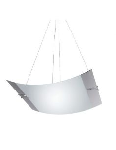 Fontana Arte Velo Lampada Sospensione Piccola Trasparente E Cromo