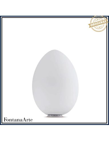 Fontana Arte Uovo Lampada Tavolo Grande Da Esterno Bianco