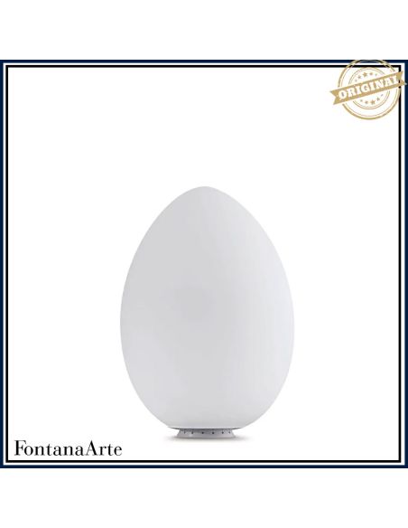 Fontana Arte Uovo Lampada Tavolo Grande Da Esterno Bianco