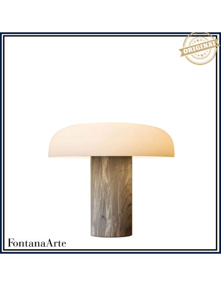 Fontana Arte Tropico Lampada Tavolo Media Grigio Chiaro