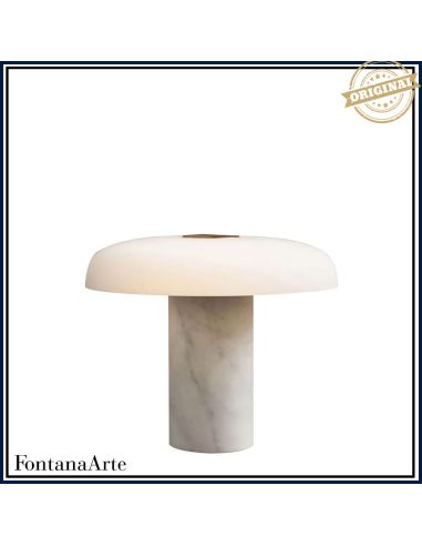 Fontana Arte Tropico Lampada Tavolo Media Bianco