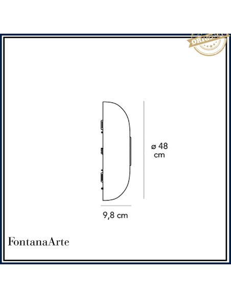 Fontana Arte Tropico Lampada Parete O Plafone Grande Oro