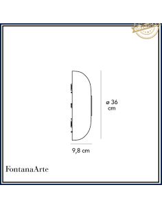 Fontana Arte Tropico Lampada Parete O Plafone Media Oro 2