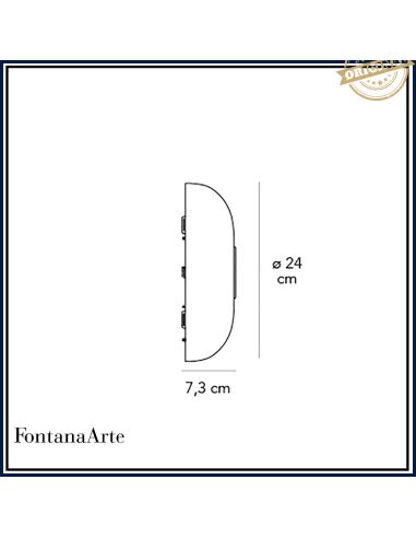 Fontana Arte Tropico Lampada Parete O Plafone Piccola Oro