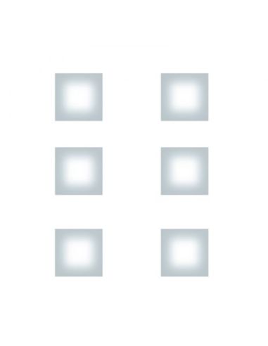 Lampada Fontana Arte Sole Bianca Confezione 6 Pezzi versione Quadrata