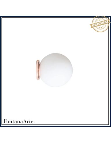 Fontana Arte Pallina Lampada Parete Piccola Oro Rosa