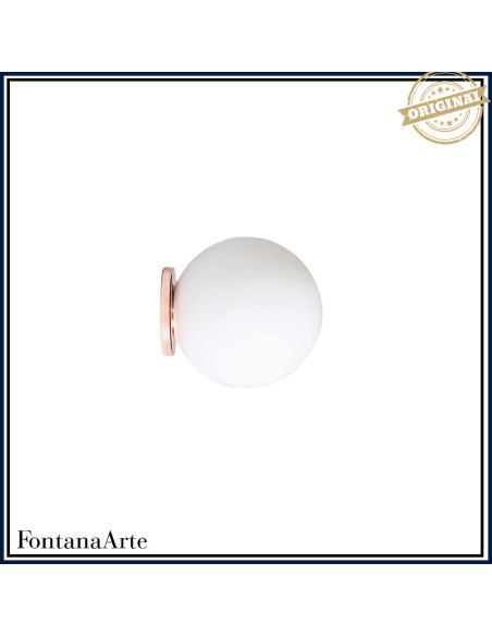 Fontana Arte Pallina Lampada Parete Piccola Oro Rosa