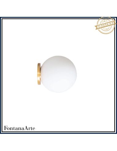 Fontana Arte Pallina Lampada Parete Piccola Ottone