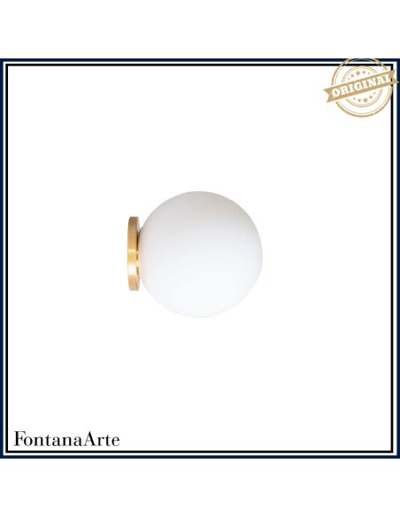 Fontana Arte Pallina Lampada Parete Piccola Ottone
