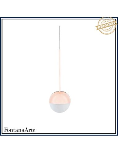 Fontana Arte Pallina Lampada Sospensione Piccola Oro Rosa