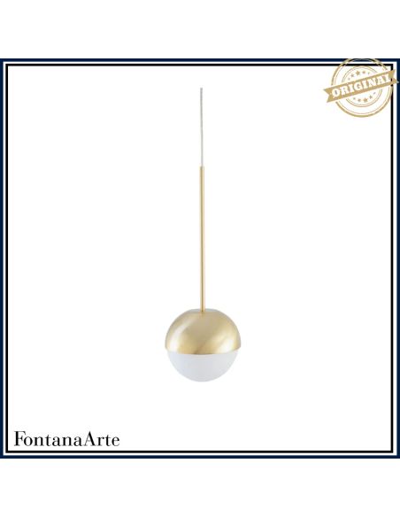 Fontana Arte Pallina Lampada Sospensione Piccola Ottone