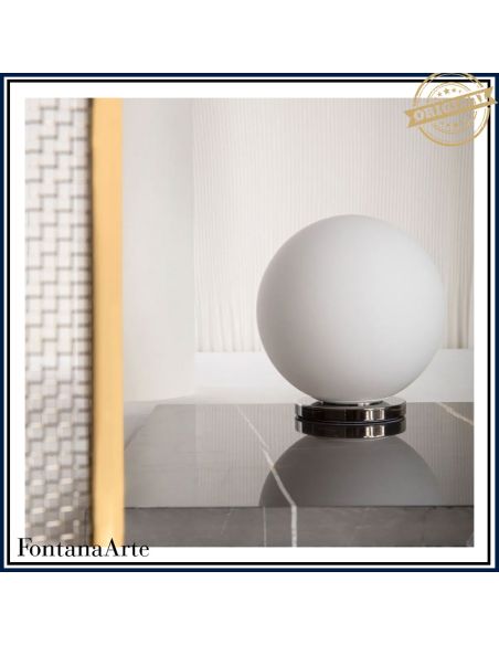 Fontana Arte Pallina Lampada Tavolo Piccola Nero
