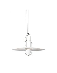 Fontana Arte Setareh Glass Lampada Sospensione Grande Nero E Bianco