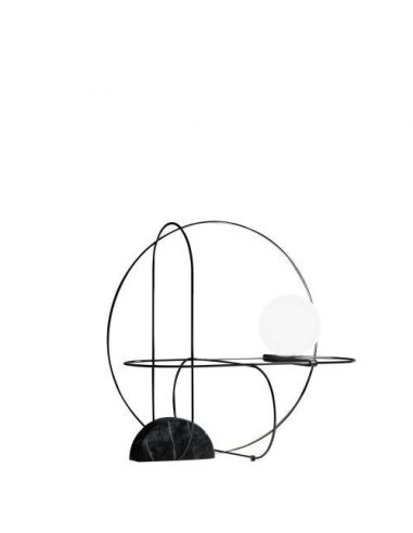 Fontana Arte Setareh Lampada Tavolo Media Nero E Bianco