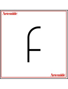 Artemide Alphabet Of Light Lampada Da Parete 'F' Lowercase E Solo Supporto