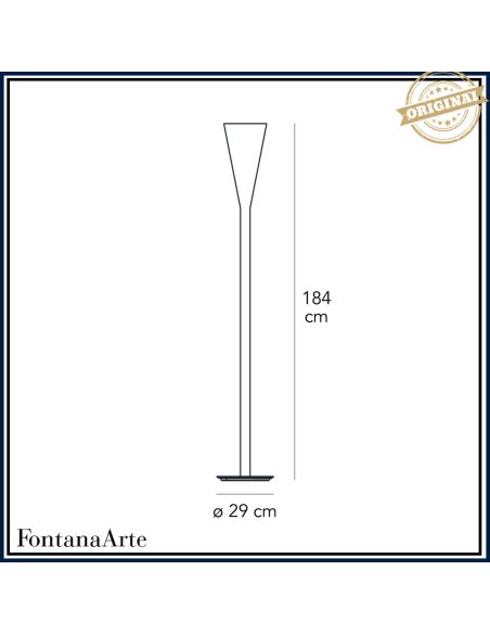 Fontana Arte Riluminator Lampada Terra Grande Bianco