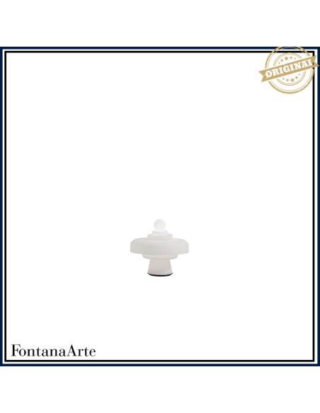 Fontana Arte Regina Lampada Tavolo Grande Bianco