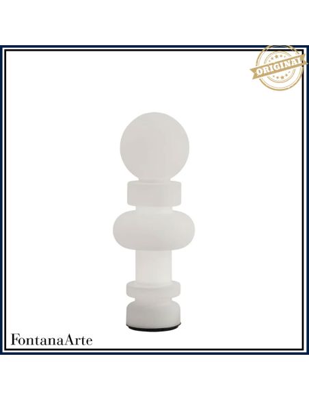 Fontana Arte Re Lampada Tavolo Grande Bianco