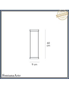 Fontana Arte Maristella Lampada Parete Grande Cromo 2