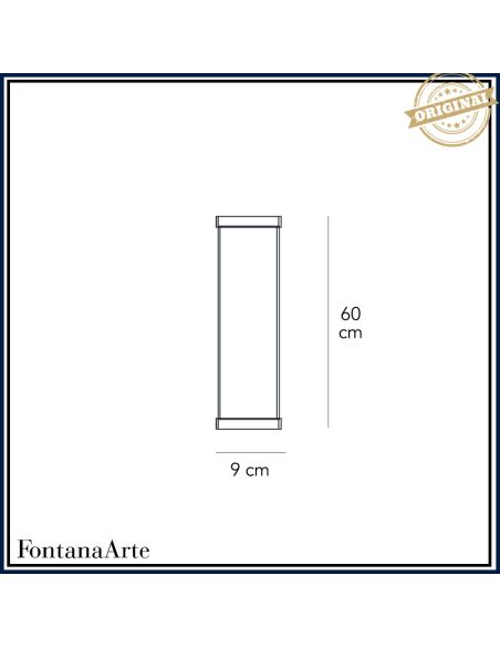 Fontana Arte Maristella Lampada Parete Grande Cromo