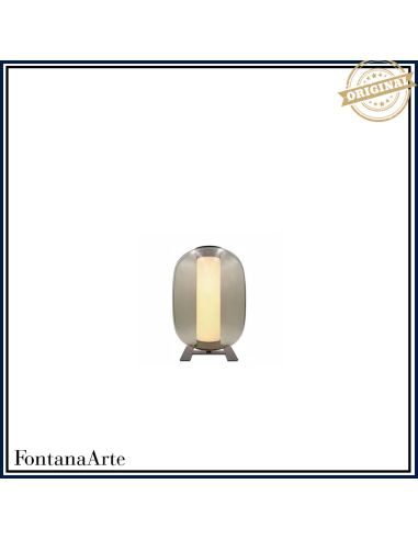 Fontana Arte Meridiano Lampada Tavolo Media Nero E Fume'
