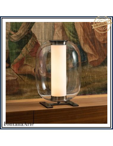 Fontana Arte Meridiano Lampada Tavolo Media Trasparente