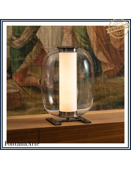 Fontana Arte Meridiano Lampada Tavolo Media Trasparente