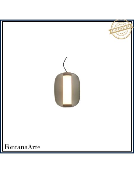 Fontana Arte Meridiano Lampada Sospensione Media Nero E Fume'
