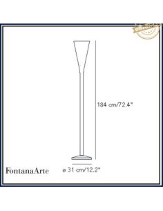 Luminator Lampada Terra Grande Bianco Fontana Arte 2