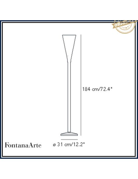 Luminator Lampada Terra Grande Bianco Fontana Arte