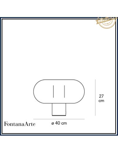 Lampada Da Lampada Tavolo Grande Cromo Nero Fontana Arte