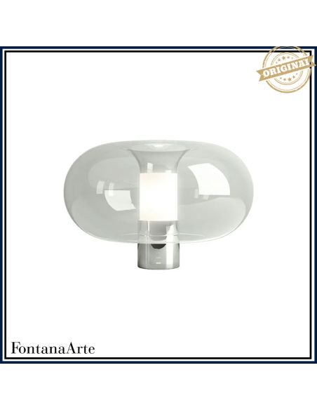 Lampada Da Lampada Tavolo Grande Cromo Fontana Arte