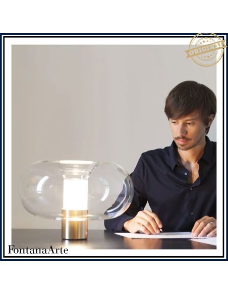 Lampada Da Lampada Tavolo Media Ottone Fontana Arte