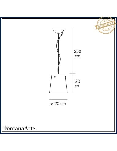Fontana Lampada Sospensione Piccola Bianco Fontana Arte